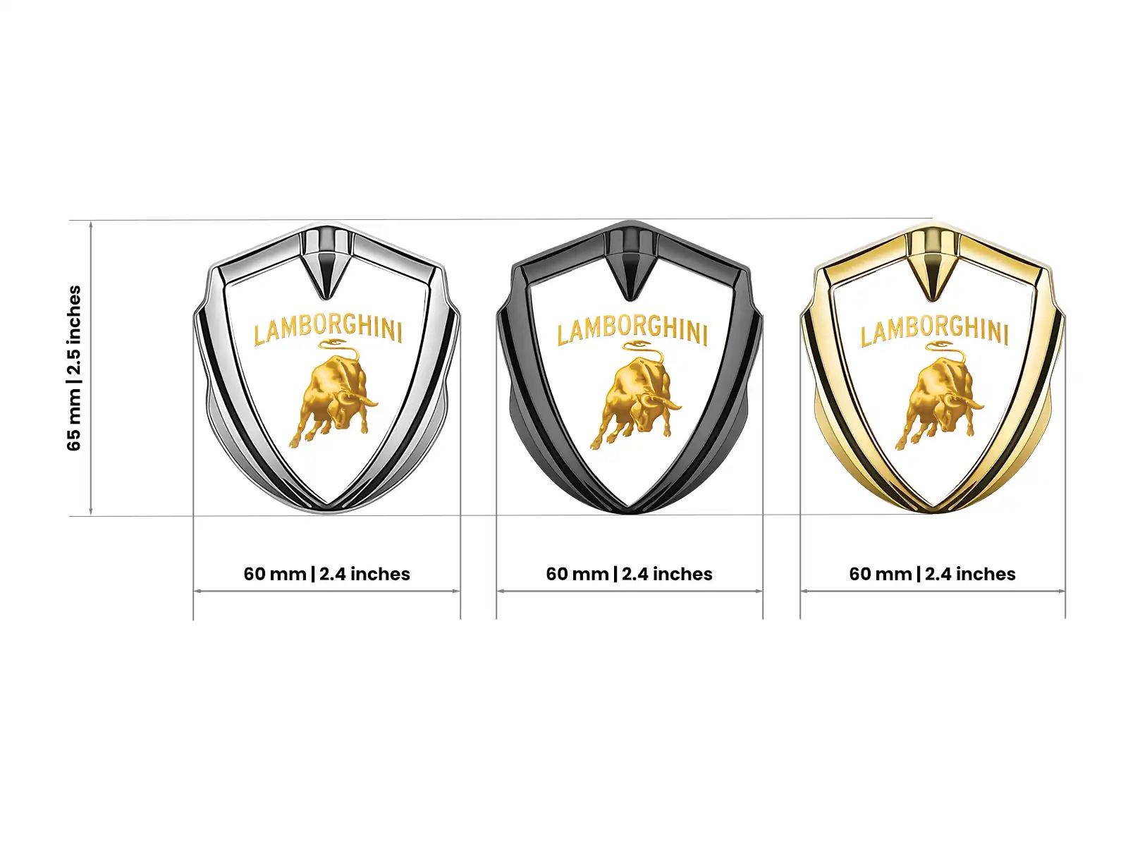 Lamborghini Metal Abovedado Emblema Afinado Esquema Lustre Cúspide